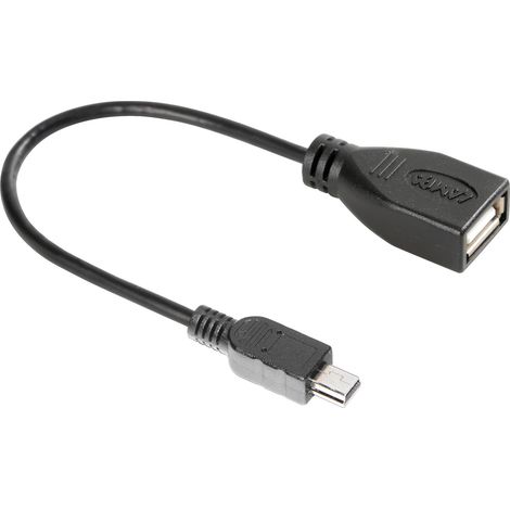 Cavo OTG Usb Mini Usb - 20 cm - Nero (1/5)