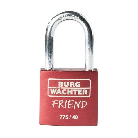 Burg Wächter 39431 Lucchetto 40.00 mm Chiavi diverse Rosso Serratura a chiave