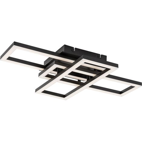 Plafoniera LED Rabalux Mereni nera 40W dimmerabile telecomando (1/5)