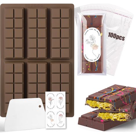 Stampo silicone cioccolato Dubai Set con adesivi Marrone (1/5)