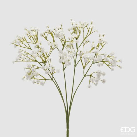 EDG Enzo De Gasperi Gypsophila Cespuglio x5 Pianta Artificiale H 40 Cm Bianco