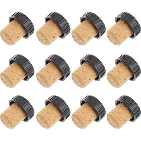 12 bouchons liège, plastique, forme T - pour brassage maison (1/5)