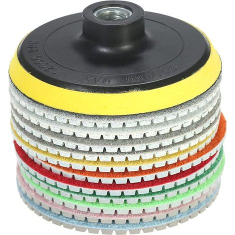 Diamantpolierscheibe - Für Fliesen, Beton und Stein - 125 mm - 5 Stück (1/5)