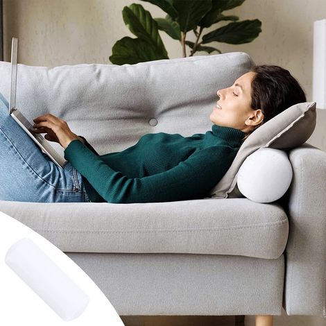 Rouleau Cervical - Coussin Cylindrique De Soutien Pour Le Cou Le Dos Et Les Jambes - Usage Multifonction Yoga Et Sommeil - 2 Pièces (1/5)