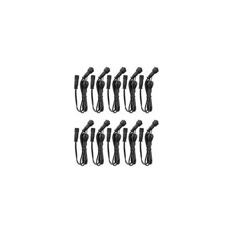 Cable Rallonge, 10 Pack, Pour Spots LED Encastrables,Etanche IP67,1M / 3.3Ft, 2Pin, avec connecteurs mâles et femelles (1/4)