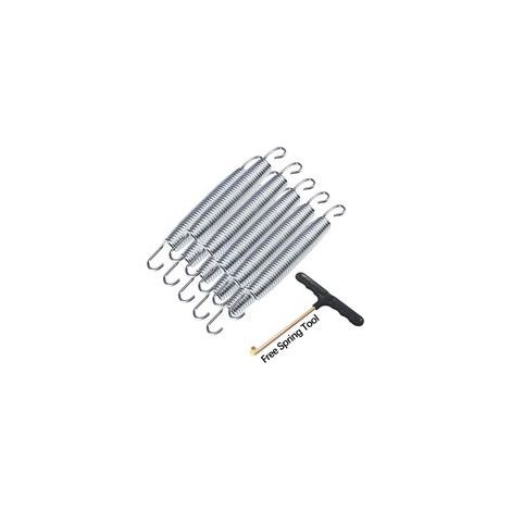 Lot de 10 Ressorts de Trampoline en métal galvanisé résistant à la Rouille et Durable + 1 Outil de Ressort( 6.5 Pouces) (1/4)