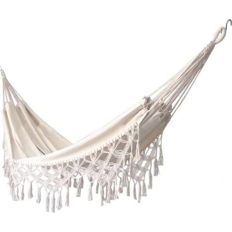 Hamac d'extérieur, Double Coton, hamac brésilien de Jardin, Convient pour 2 Adultes idéal pour Porche, Voyage, Camping(Max Load 450 lbs) (1/5)
