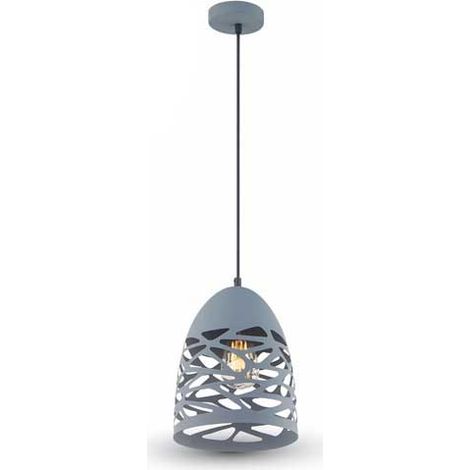 Lampadario Portalampada 1MT E27 Elegant Ф200mm  Mod VT-7200 - SKU 3822 - Metallo Grigio (1/2)