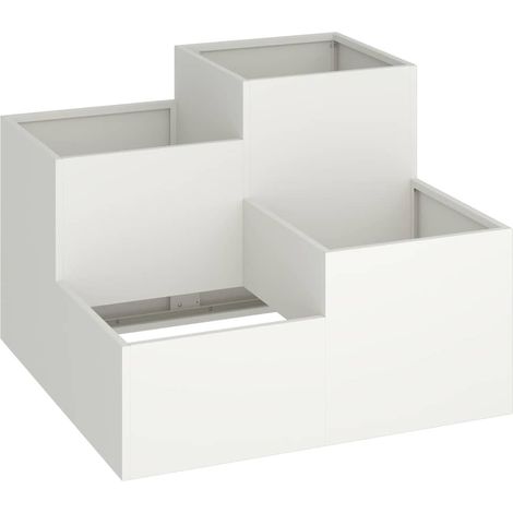 Maison Exclusive - Gartenblumentopf Weiß 80 x 80 x 60 cm Stahl