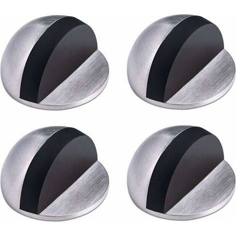 4-teiliger Türstopper, Edelstahl-Türstopper, selbstklebender Türstopper, Boden-Türstopper, Halbmond-Türstopper für Zuhause und Büro MUMU (1/4)
