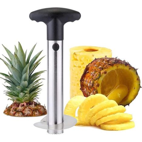 Épluche-ananas - YSTP - Éplucheur trancheur en acier inoxydable - Poignée amovible - Compatible lave-vaisselle (1/4)