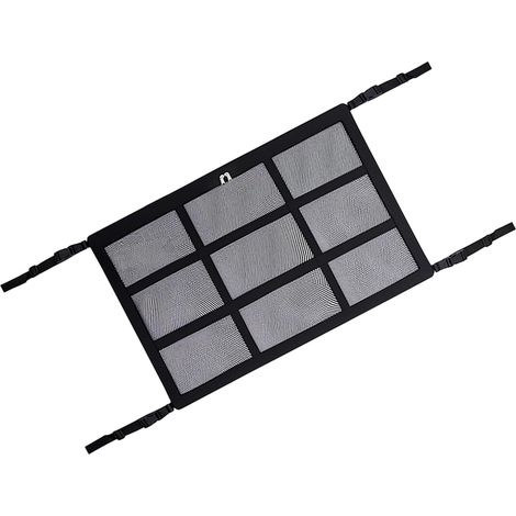 Filet de chargement de voiture, 70 x 50 cm, pour le stockage, filet de chargement double couche pour voiture, filet de chargement, ciel, filet de chargement, camping-car, plafond pour quatre accoudoir (1/5)