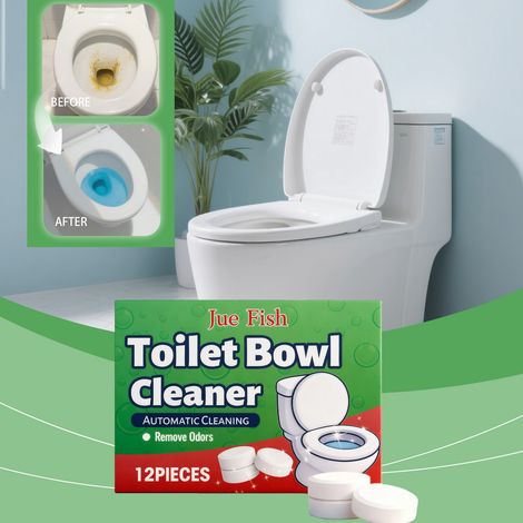 Toilet Cleaning Sheets for Daily Bathroom Toilet Cleaning: Deodorizes, removes stains and limescale, leaving toilet fresh and clean -- 12 PIECES (1/5)