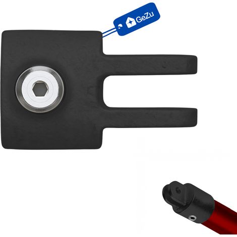 Prise simple femelle Ø27 mm galvanisé à chaud revêtement poudre noire – raccord de tuyau femelle – Raccord ubulaire croix, kee klamp, connecteur voies – GeZu Impex (1/5)