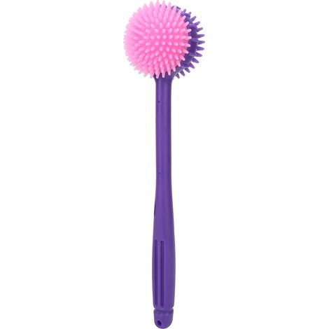 Marteau de massage multifonctionnel, masseur dorsal portatif à long manche, soulage les douleurs dorsales (violet). (1/5)