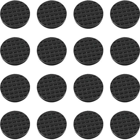 Ensemble de 16 protections pour meubles, tapis antidérapants, tapis auto-adhésifs, protections de sol, ronds, 20 mm