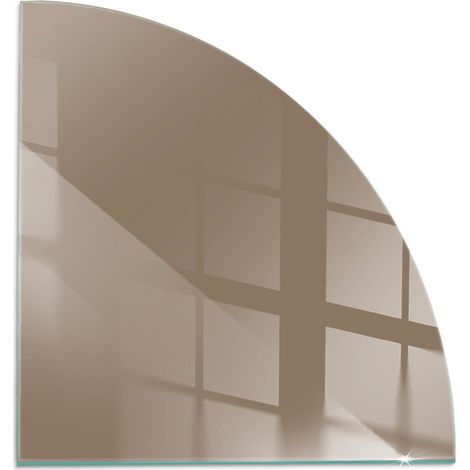 Plaque de Verre pour Cheminée Revêtement de Sol Plancher de Pare-feu Protection Contre Etincelles Couleur Marron 1/4 100x100 cm (1/5)