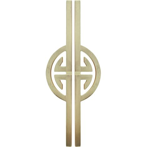 Poignées de tiroir dorées brossées en lot de 2, poignées demi-lune, poignées à mortaise en alliage de zinc pour tiroirs, adaptées pour meubles de cuisine, placards et armoires (1/5)
