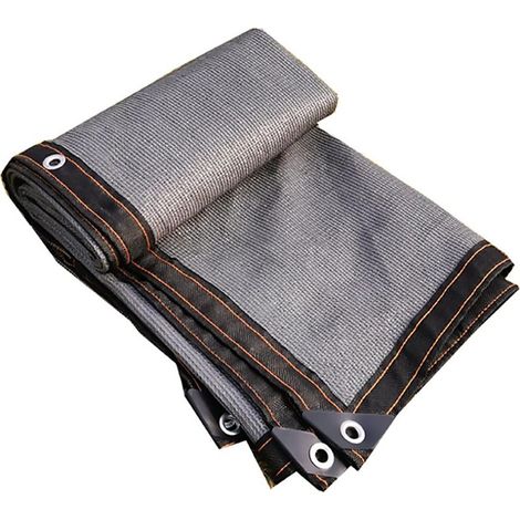 Filet d'ombrage, Filet de protection solaire Filet d'ombrage rectangulaire Tissu d'ombrage en polyester ajouré pour fleurs, pergola, jardin, serre, poulailler, extérieur, gris argent, 1x2m (1/5)