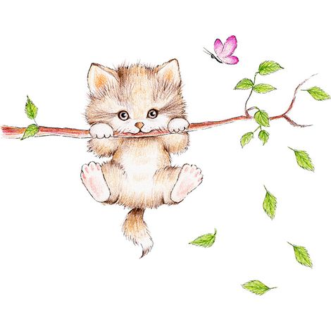 (3060CM) Kids Wall Stickers Forest Animals Tree Branch Flowers Wall Decal for Baby Kids Room (1/5)