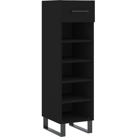 Maison Exclusive - Scarpiera Nera 30x35x105 cm in Legno Multistrato
