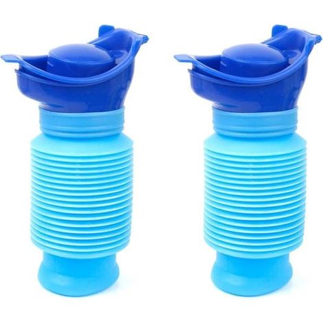 Orinatoio da uomo - Con coperchio - Bottiglia per urina - Orinatoio - 750 ml - Pieghevole - Confezione da 2 - Indispensabile