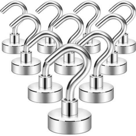 10 Magnethaken – Haken – Magnethaken – Magnethaken – Silber (1/5)