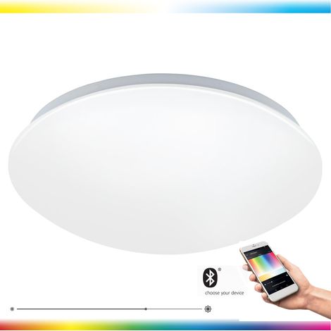 Plafonnier LED EGLO 33219 Crosslink GIRON-C blanc H:9cm Ø:30cm dimmable 2700-6500K avec fonction Connect (1/5)