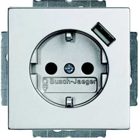 BUSCH JAEGER 20 EUCBUSB-83 Busch-USB-Ladestation, Steckdosen-Einsätze, SCHUKO® USB-Steckdose futur-'1009779' (1/2)