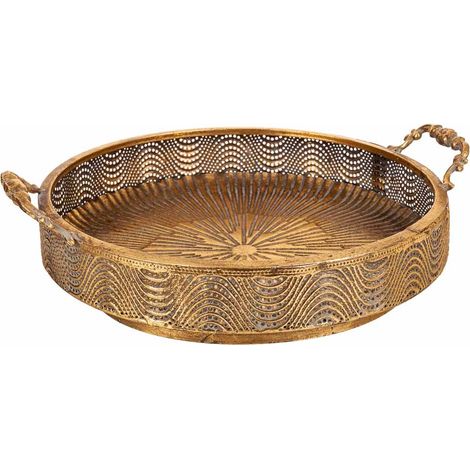 Centro de mesa de metal dorado 38x32.5x10 (1/5)