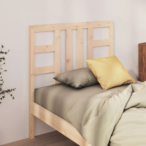 Bed Headboard Natural pine Solid pine wood Standard single bed vidaXL (1/5)