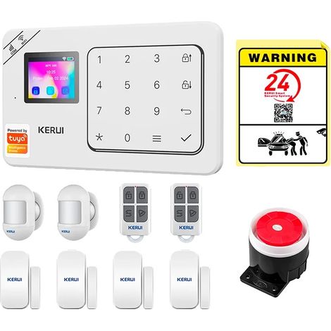 Sistema di allarme, controllo wireless, compatibilità con assistente vocale, kit di 7 allarmi, spina EU-F (1/2)