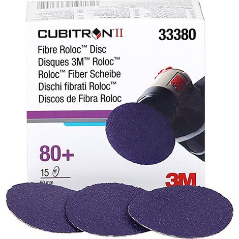 3M 33380 DISCHI ABRASIVI CUBITRON II ROLOC GRANA 80+ PEZZI 15