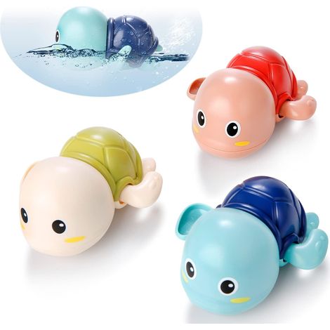 Jouet De Bain Tortue - Jouet Aquatique Mécanique Sans Pile - Pour Baignoire Et Piscine - Lot De 3 (1/5)