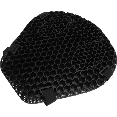 Coussin gel moto 3D absorption chocs, soulagement pression, assise respirante pour confort longue distance (1/5)