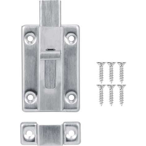 Verrou De Sécurité Double Sens - Acier Inoxydable Brossé 3 Pouces - Pour Porte Et Fenêtre - Lot De 1 (1/5)