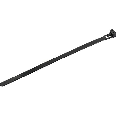 Faithfull FAICT200R Reusable Cable Tie Black 7.6 x 200mm (Pack 50) FAICT200R (1/5)