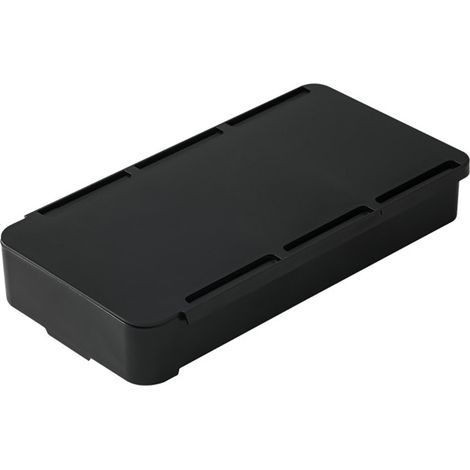Boîte De Rangement Sous Bureau - Tiroir Invisible Avec Couvercle - 19,8 x 10,5 x 3,3 cm - Plastique Robuste - Blanc Ou Noir - 1 Pièce (1/5)
