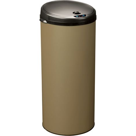 Poubelle à ouverture automatique Sensitive - 45l - gris olive mat - RAL 7002 (1/2)