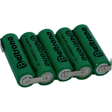 Beltrona RTU5AAZ Akkupack 5x Mignon (AA) Z-Lötfahne NiMH 6 V 2200 mAh (1/3)