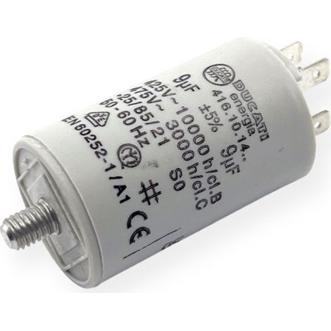 Condensateur permanent 9µF à cosses - Ø36x58mm - DUCATI (1/3)