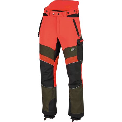 PSS Schnittschutzhose X-treme Breeze Neonrot/Grün Größe 50