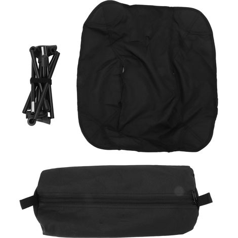 Chaise pliante portable extérieur lune légère pour enfants, camping loisir plage pêche dessin noir