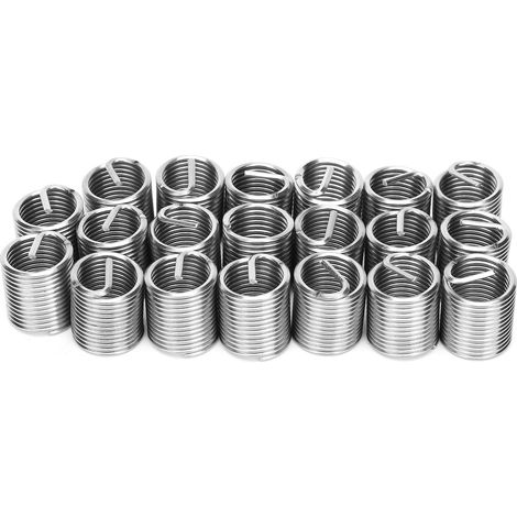 Lot de 20 douilles de réparation de filetage, inserts en acier inoxydable M12 x 1,52D