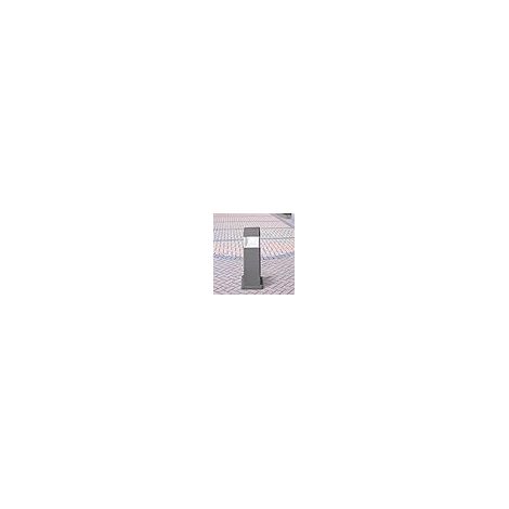 Farola elisa 1xgx53 10w con pulsador cct (3colores) ip55 l.12,6xan.12,6xal.48cm resina gris