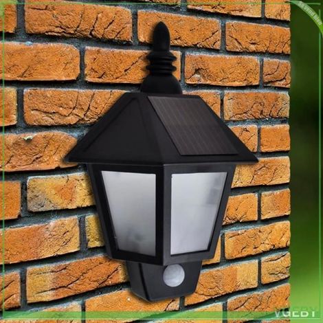 Applique murale solaire - FAFEISY - avec capteur de mouvement - 3 LED (2 blanches, 1 jaune) - Batterie AA rechargeable (1/5)