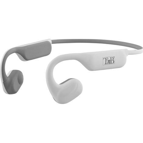T'NB - Supra-aurales drahtloses Bluetooth-Headset, de Knochenleitungs-Kopfhörer, Design mit touch control und de Ladeetui, Farbe white