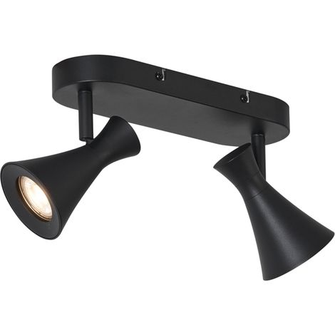Modern Ceiling Spotlight Black 2-Light Adjustable - Triangle (1/5)