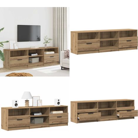 vidaXL TV-Schrank Artisan-Eiche 150x33,5x45 cm Holzwerkstoff (1/5)