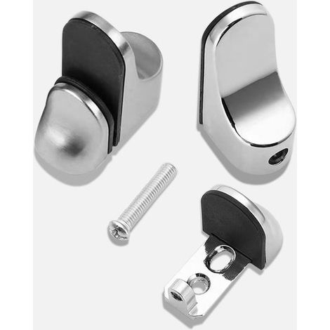4 soportes ajustables para estantes de vidrio - montaje en pared de aleación de zinc para estantes de 3 a 20 mm de grosor (1/5)
